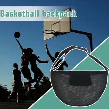 Сетчатый баскетбольный рюкзак, сумка-органайзер для футбольных мячей, портативная сумка для тренировок, уличная сумка на одно плечо, баскетбольная сумка, Спортивная F1y7