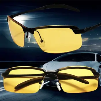 Мужские поляризованные солнцезащитные очки для вождения, очки ночного видения, уменьшающие блики