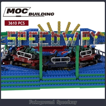 Строительные блоки MOC Fairground Speedway Модуль GBC Motor Machine Technology Коллекция кирпичей Игрушки Креативные рождественские подарки