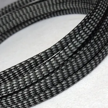 15meter 4 мм кабельные рукава хлопчатобумажная пряжа оплетка провода защищает ПП+ ПЭТ нейлоновая кабельная втулка проволочная сетка шок для кабеля набора