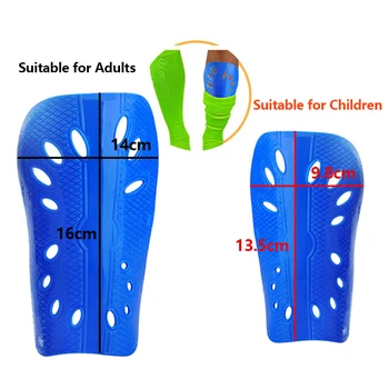 1 пара футбольных накладок на голени, пластиковые футбольные щитки, защита для ног для детей, защитное снаряжение для взрослых, Дышащая защита для голени