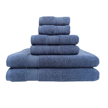Ультра Мягкий набор полотенец из 6 упаковок, в комплект входят 2 банных полотенца, 2 полотенца для рук и 2 мочалки