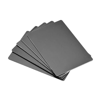 Uxcell 5 шт. Пустая металлическая визитная карточка из анодированного алюминия толщиной 1 мм, заготовки для лазерной печати, гравировка, черный