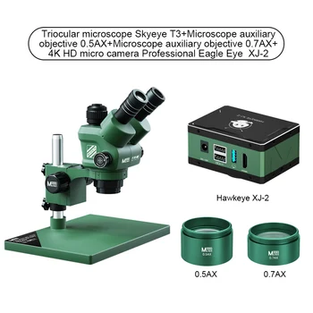 MaAnt T3 0.65-5.8X Тринокулярный стереомикроскоп с непрерывным увеличением со светодиодной кольцевой подсветкой, микроскоп для пайки печатных плат для телефона.