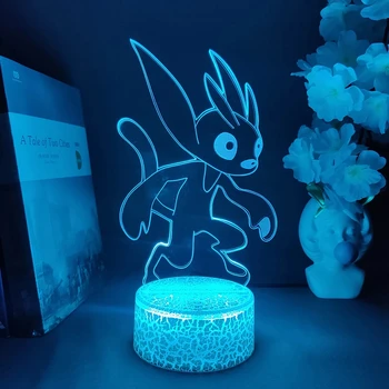 Игровая фигурка Ори и Слепой лес, ночник для детской спальни, настольная декоративная лампа, 3D-подсветка с изображением милого мультяшного кролика