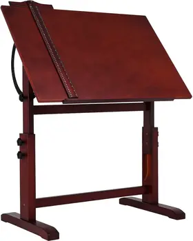 Стол для рисования художника MEEDEN с регулируемой высотой, наклоняемой столешницей с большой поверхностью, деревянный чертежный стол
