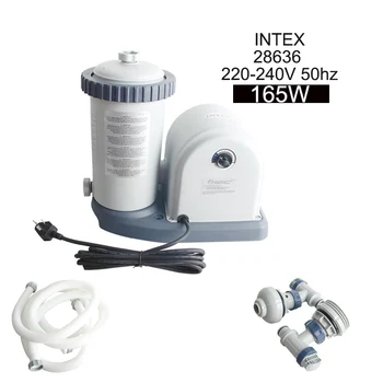 INTEX 165W 1500gal /h 220V Китайский 3-контактный штекерный фильтр для воды картридж насоса чистый надземный бассейн для плавания летний семейный бассейн
